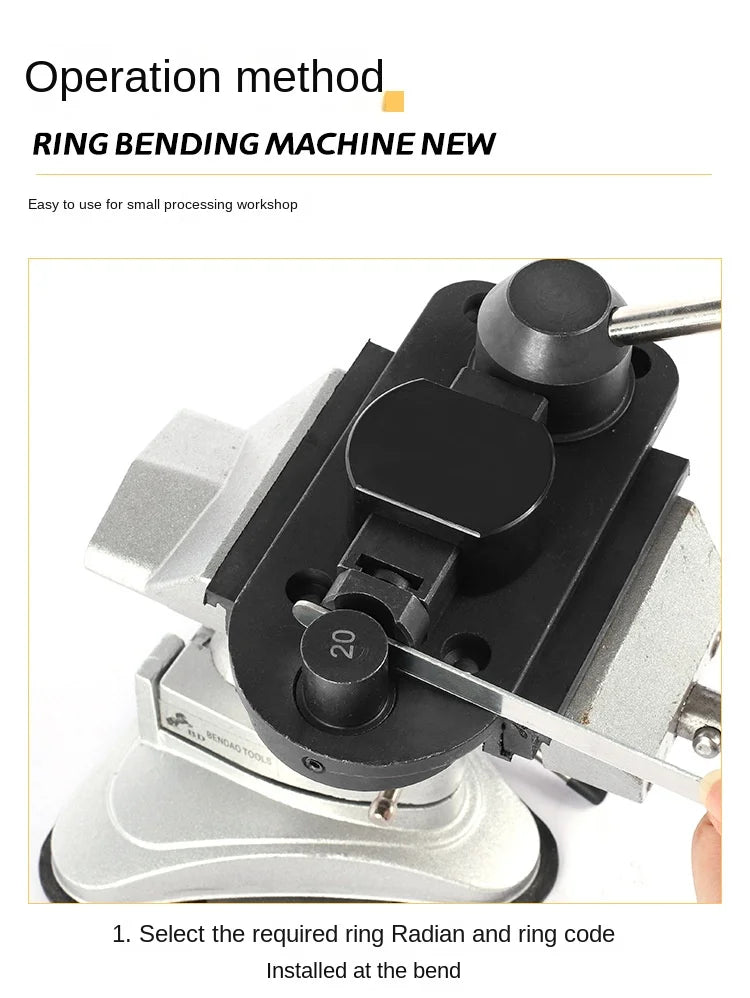 Metal Ring Bender Machine Jewelry Making Tool for Gold Silver Copper Round Forming Rolling Press DIY Craft Kit