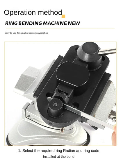 Metal Ring Bender Machine Jewelry Making Tool for Gold Silver Copper Round Forming Rolling Press DIY Craft Kit