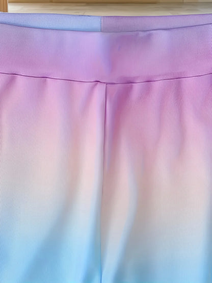 Multicolored pant set, double breasted lapel long sleeved suit jacket and pants