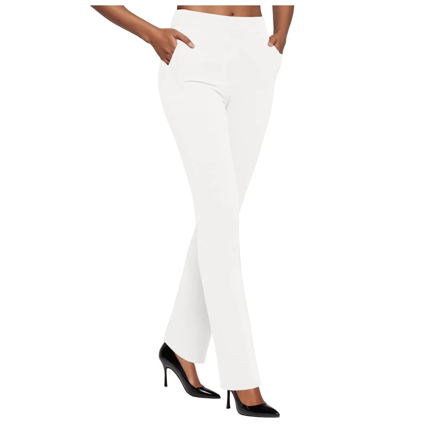 Women Business Casual Work Pants High Waist Stretch with Pockets