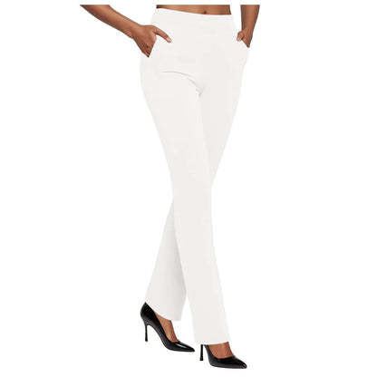 Women Business Casual Work Pants High Waist Stretch with Pockets