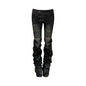 American Street Oversize Washed Retro Heavy Industry Motorcycle Jeans