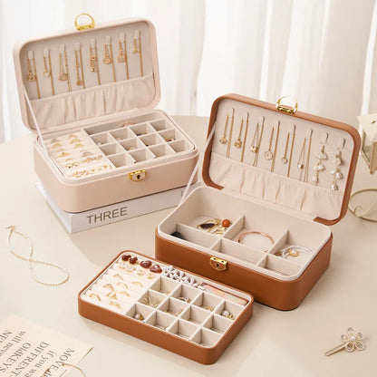 # PU Leather Big Jewelry Box  With Lock