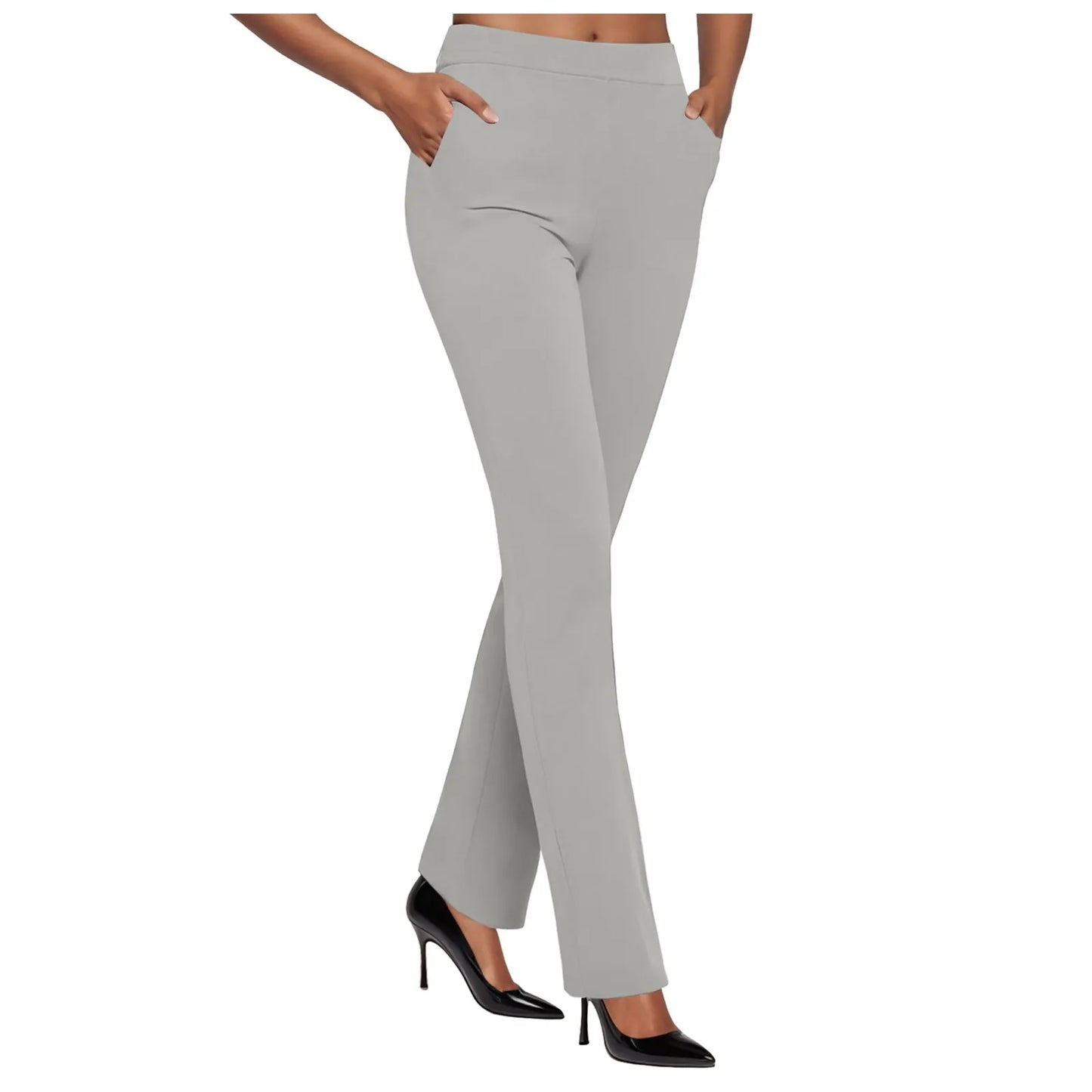 Women Business Casual Work Pants High Waist Stretch with Pockets