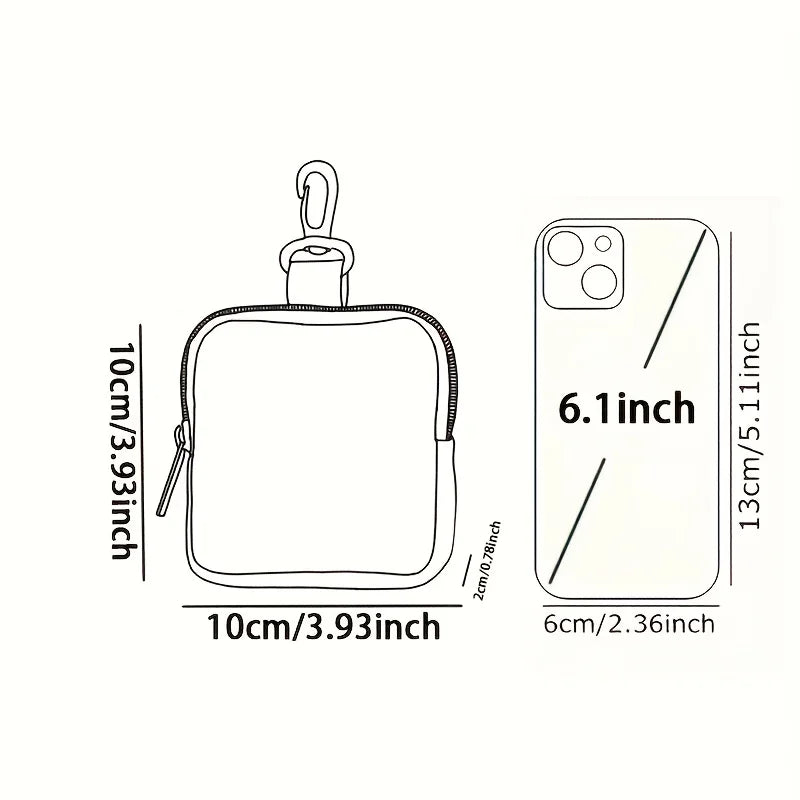 Large capacity coin wallets with cross patterns, digital printed coin wallets,