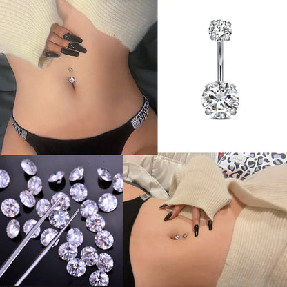 Stainless steel belly button piercing,