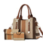 3PCS Bag Set, Canvas Shoulder Bag, with Purse and Card Holder