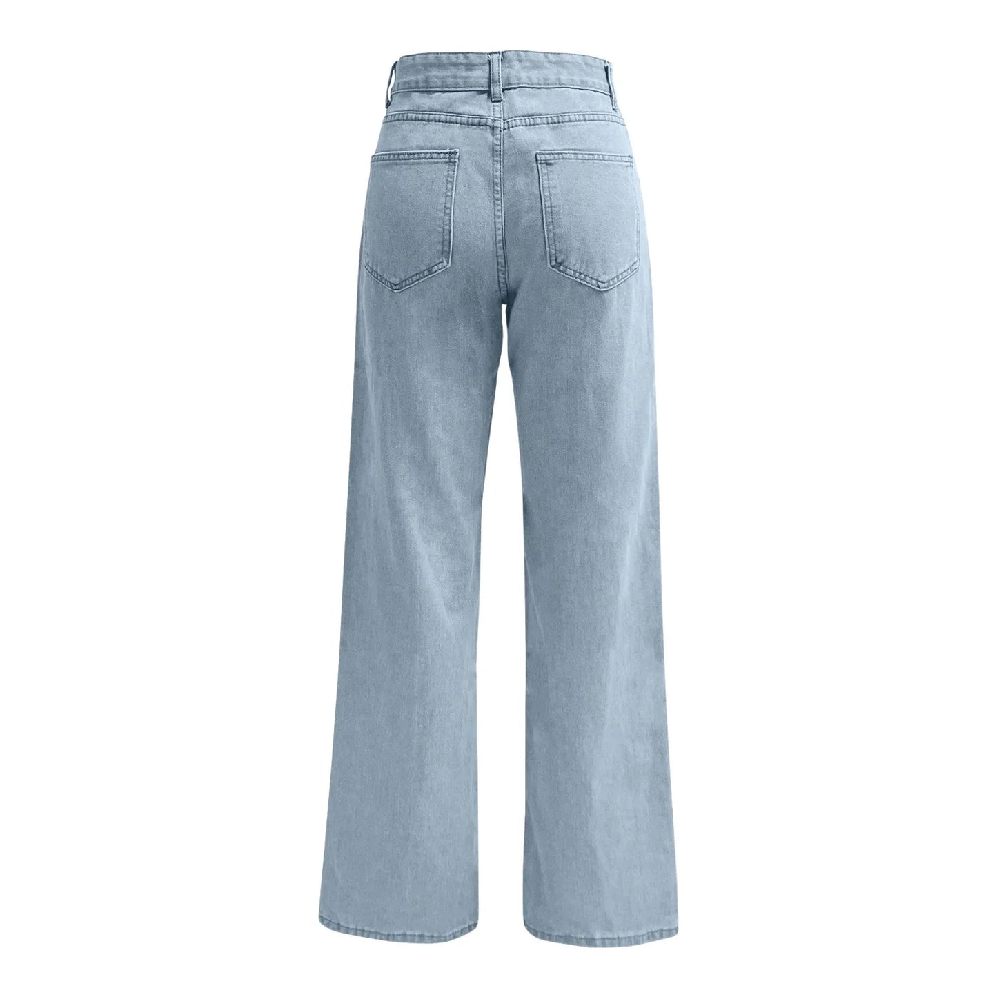 Ladies' High Waisted Straight Leg Pants Loose Casual