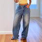 Heart Back Pocket Wide-Leg Jeans