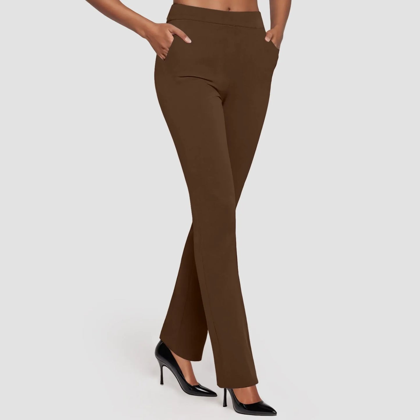 Women Business Casual Work Pants High Waist Stretch with Pockets