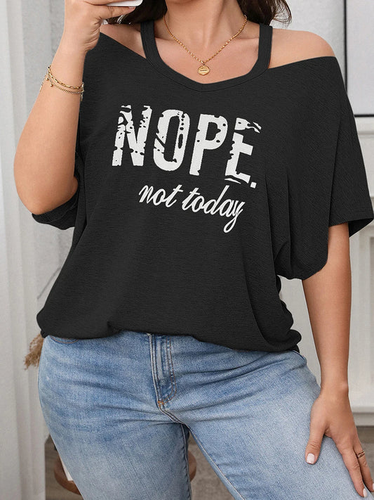 Women s T-shirt Off-Shoulder Short Sleeve Casual Daily Wear