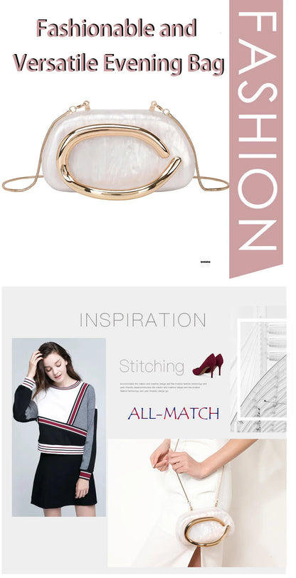 Fashion Women's Handbag Bride Metal Gold Women Luxury Evening Banquet Clutch Bag