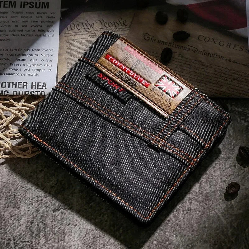 Wallet Coin Bag Long Style Purse Denim