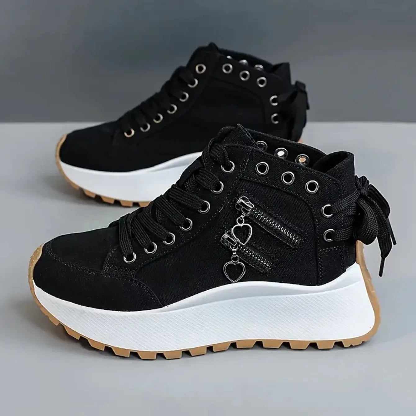 Women Sneakers High Top Denim Canvas Shoes