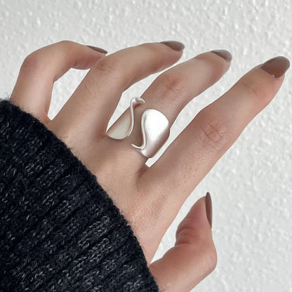 925 Sterling Silver Ring for Women Simple Big Open Ring