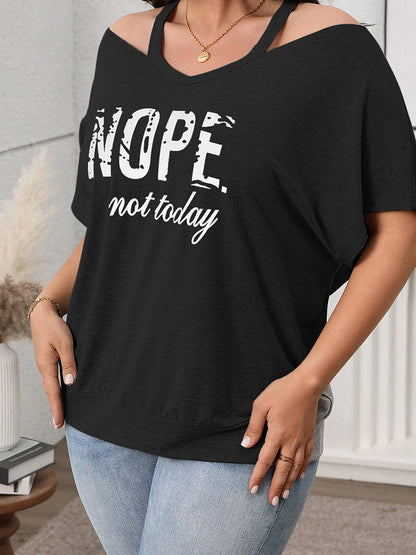 Women s T-shirt Off-Shoulder Short Sleeve Casual Daily Wear