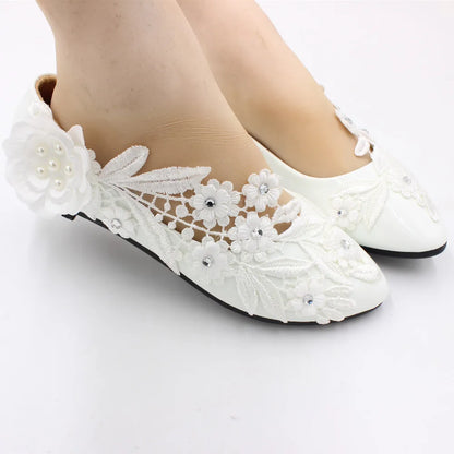 White Flower Pumps New Arrival Women's Shoes