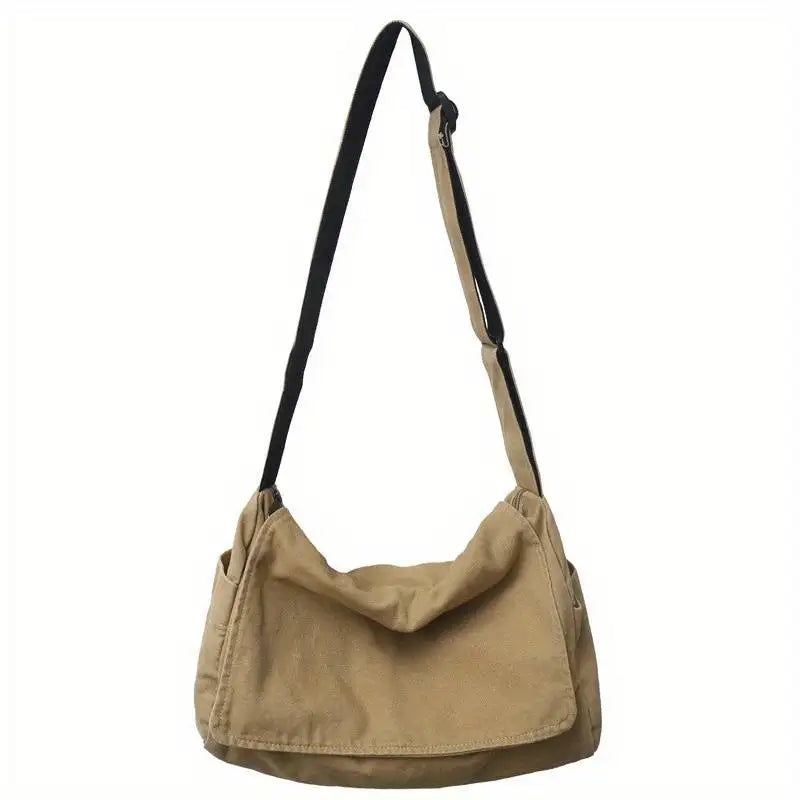 Messenger Bag, Vintage Canvas Teenager Shoulder Tote