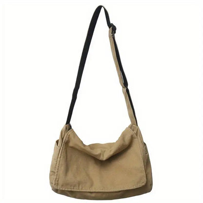 Messenger Bag, Vintage Canvas Teenager Shoulder Tote