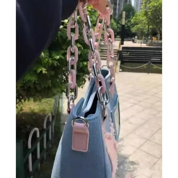 Fashion Shoulder Star Denim Bag