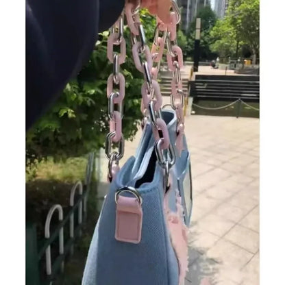 Fashion Shoulder Star Denim Bag