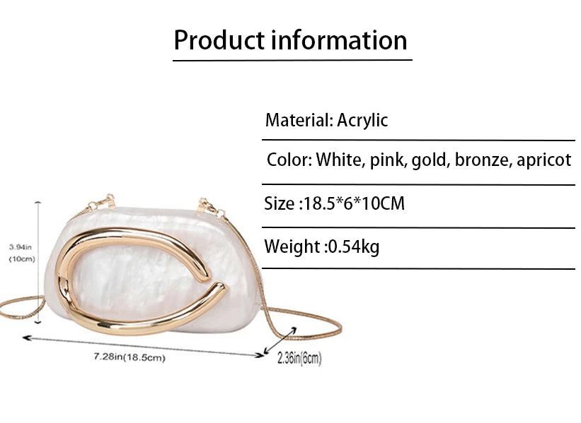 Fashion Women's Handbag Bride Metal Gold Women Luxury Evening Banquet Clutch Bag