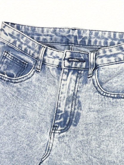 Casual, simple, cute, and sweet jeans for girls, featuring pink bow embroidery
