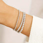 S925 Sterling Silvery Tennis Bracelet 2/ 3/ 4/ 5mm Moissanite