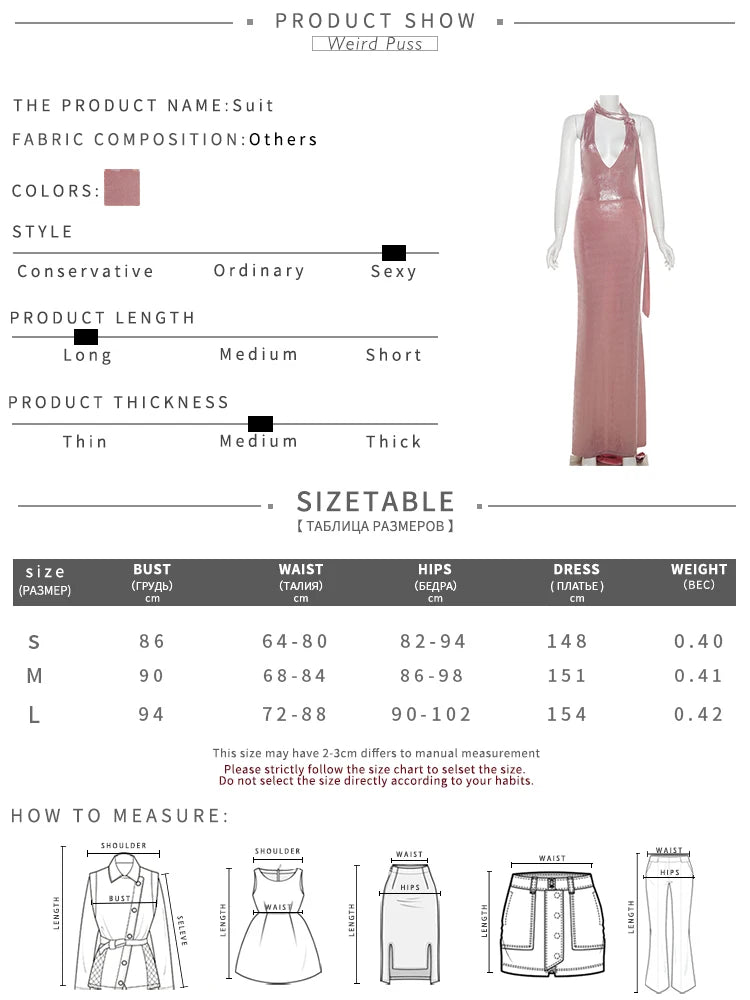 Halter Tassel Dress Backless Deep V-Neck Long Bodycon