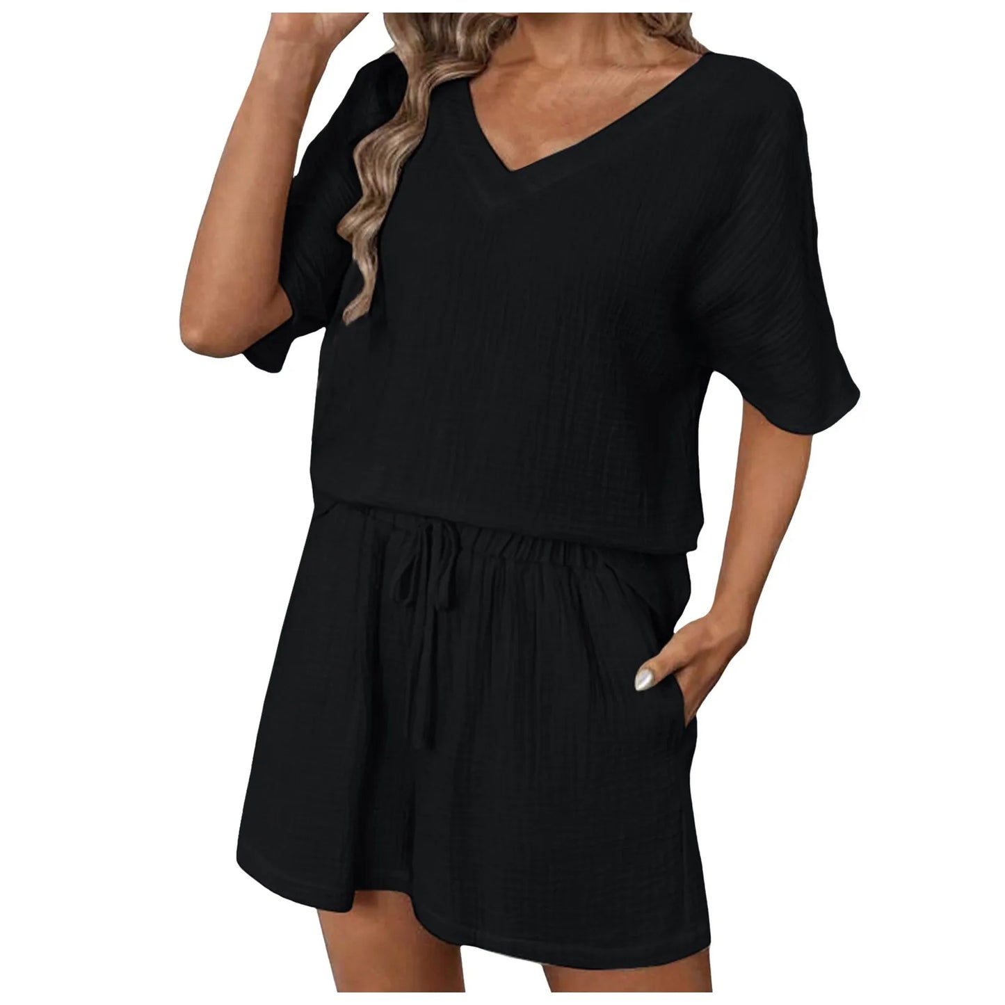 vacation outfits Casual Suit Solid Color