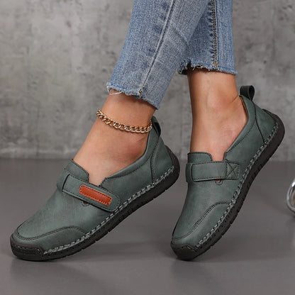 Comfortable Slip on Loafers Women Leather Shoes