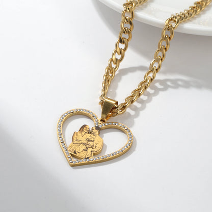 Custom Photo Engraved Necklace Personalized