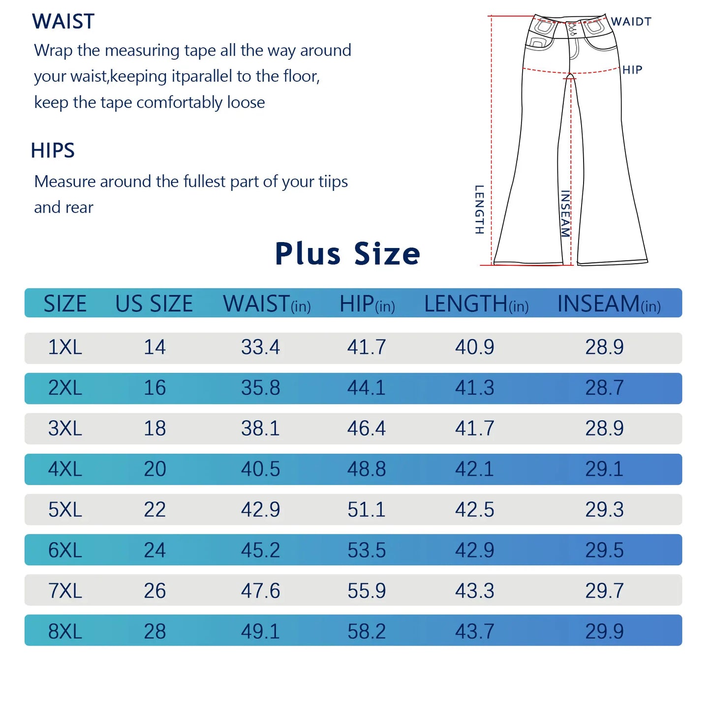 Women's plus-size high-waist jeans, dark blue ethnic-style embroidered flare jeans