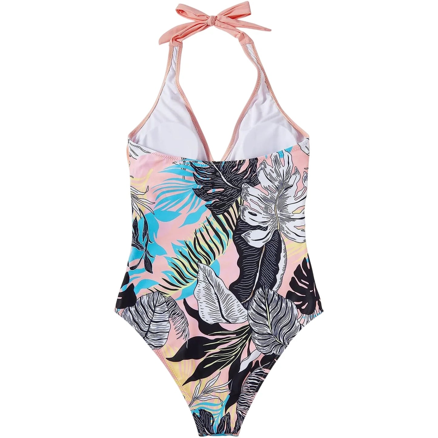 Tummy Control Swimsuit Cross Front Striped One Piece