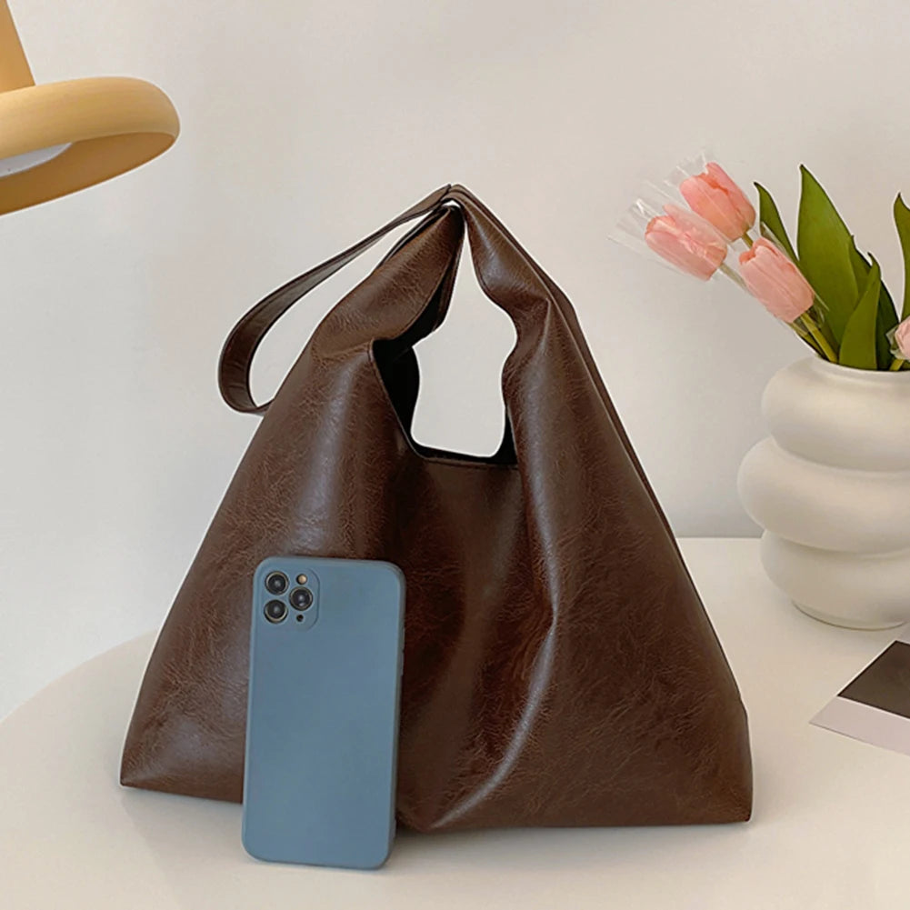Large Capacity Women PU Soft Leather Tote Bag