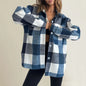 Fall Winter Classic Plaid Shirt for Women Plus Size Flannel Button Down Lapel Shirt