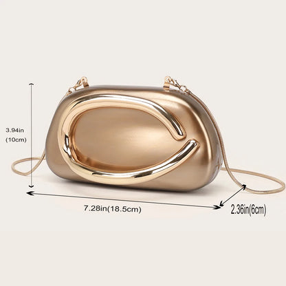 Fashion Women's Handbag Bride Metal Gold Women Luxury Evening Banquet Clutch Bag