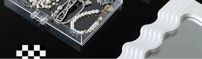 Large Capacity Multi-Layer Desktop Drawer Style Jewelry Box Earring Ring