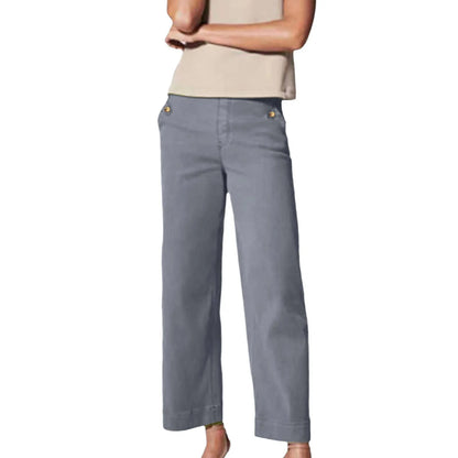 Summer Autumn Cotton Women's Pants Drawstring Elastic Waist Casual