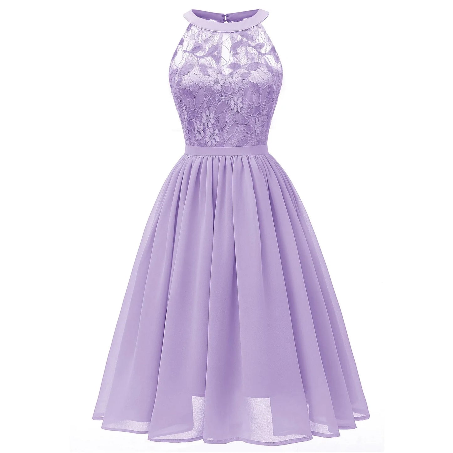 Women's Evening Dress Sexy Lace Chiffon Evening Gowns Ladies Sleeveless Robe Elegant Solid Cocktail Party Dresses Vestidos