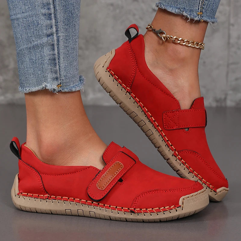 Comfortable Slip on Loafers Women Leather Shoes