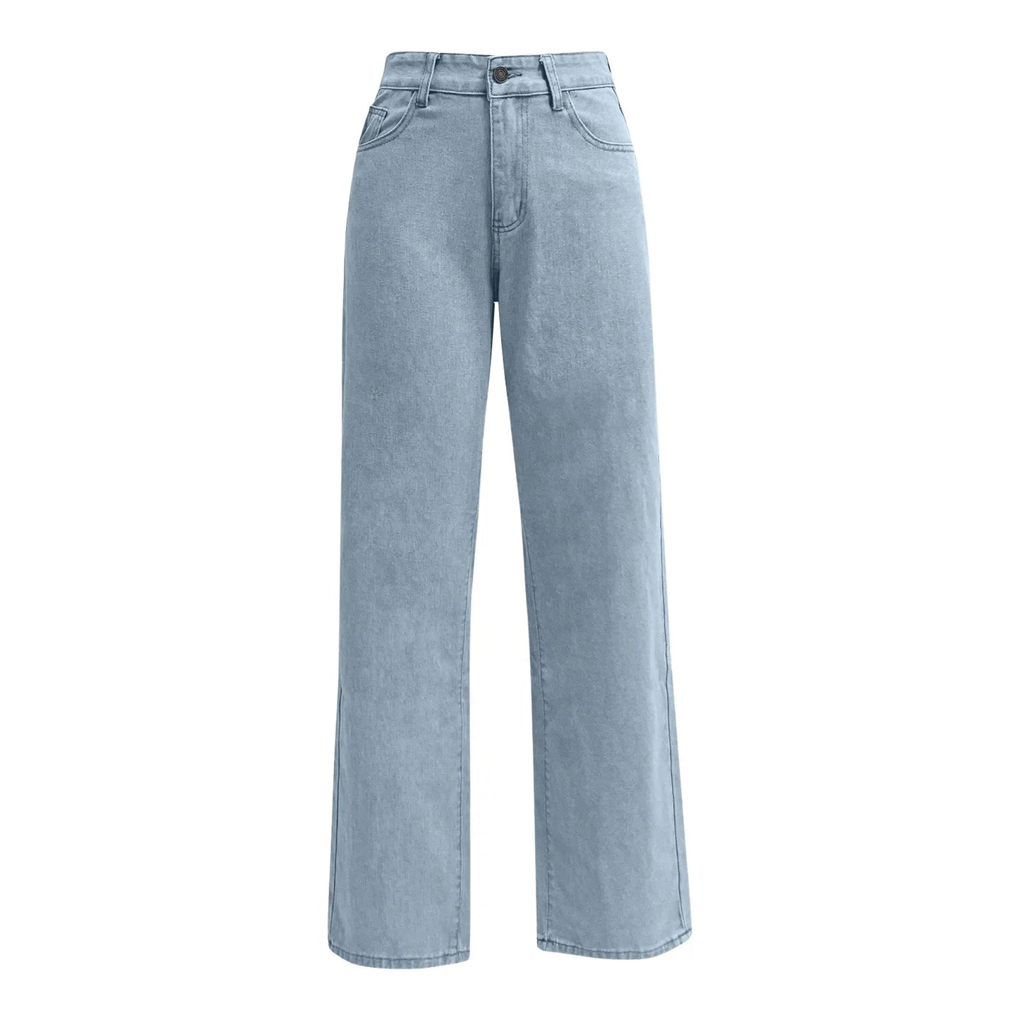 Ladies' High Waisted Straight Leg Pants Loose Casual
