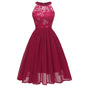 Women's Evening Dress Sexy Lace Chiffon Evening Gowns Ladies Sleeveless Robe Elegant Solid Cocktail Party Dresses Vestidos