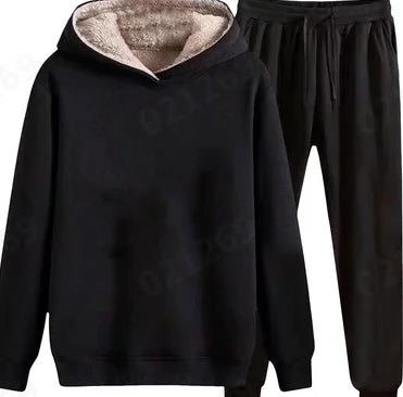 Plush Suit Women's Thickened Casual Zipper Cardigan Sweatshirt Loose Hooded Suit