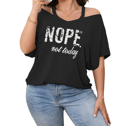Women s T-shirt Off-Shoulder Short Sleeve Casual Daily Wear