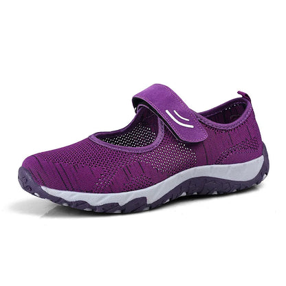 Summer Women Casual Flats Fabric Hoop & Loop Soft Comfy