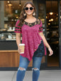 Women’s Plus Size Lace Patchwork Tunic Top