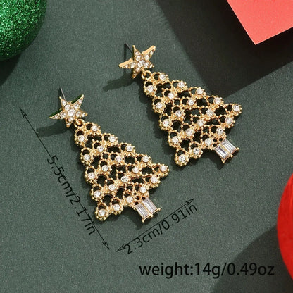 Bow Crystal Drop Earrings Sparkling Cubic Zirconia Long Tassel Earrings