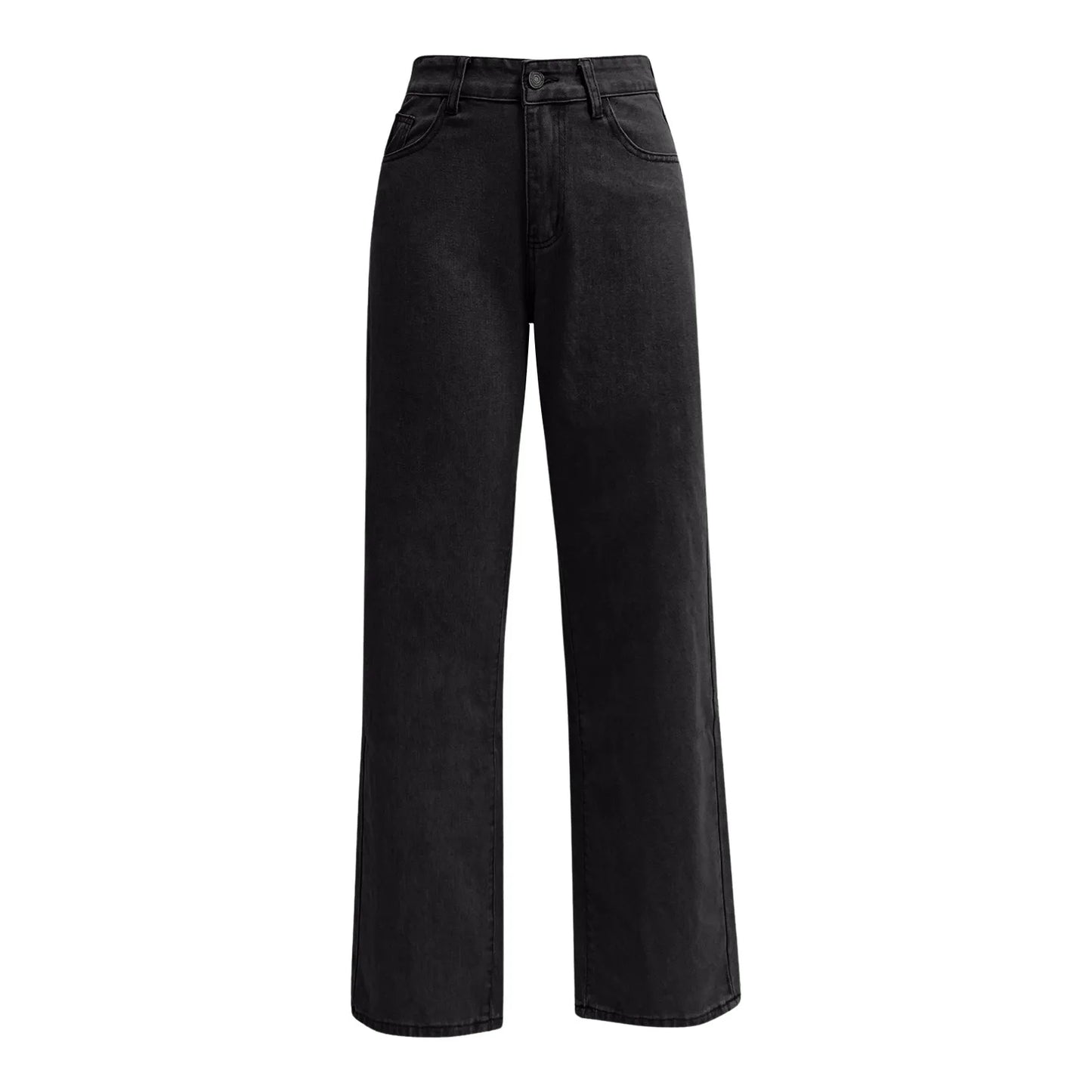 Ladies' High Waisted Straight Leg Pants Loose Casual