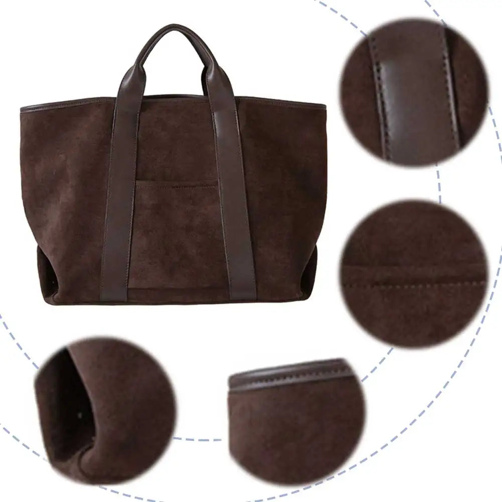Tote Bag for Women Large Capacity Satchel, Suede